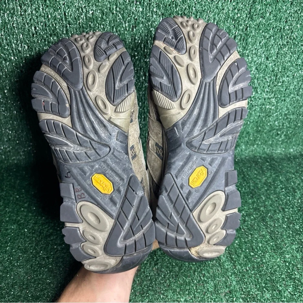 Merrell‎ Moab 2 Ventilator Hiking Shoes Mens Size 9 Brown Vibram Trail Outdoor